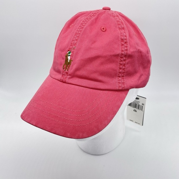 Polo Ralph Lauren Men’s Chino Cap Baseball Hat, Nantucket Red Pony new with tag - Picture 2 of 3